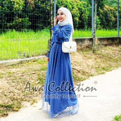 LALEESA Awa Collection DRESS JINA DA109181 Dress Muslimah Dress Woman Jubah Muslimah Abaya Dress