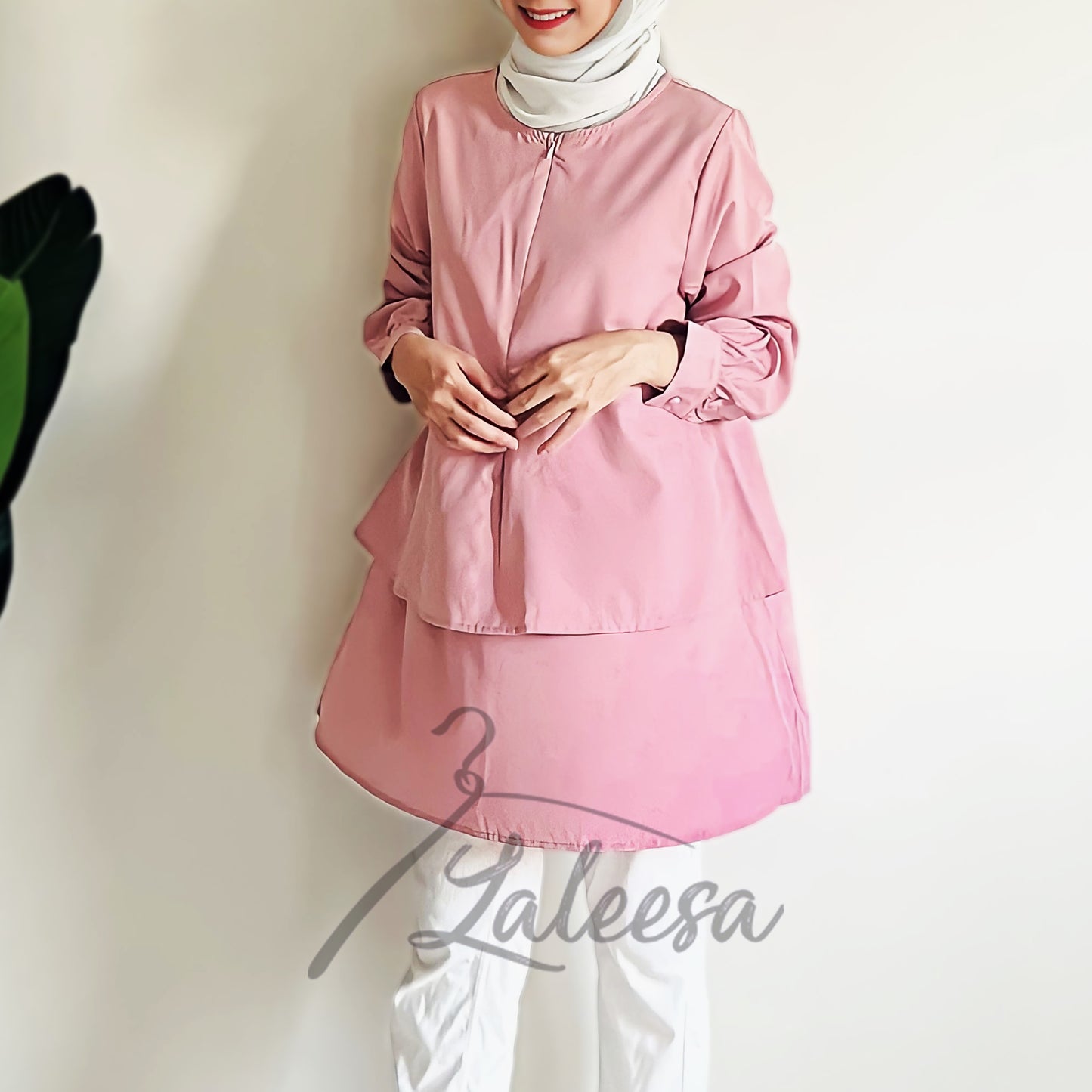 LALEESA BLOUSE JASSIA TB410590 <BF Friendly Series> Blouse Muslimah Blouse Women Blouse Plus Size Baju Raya 2024