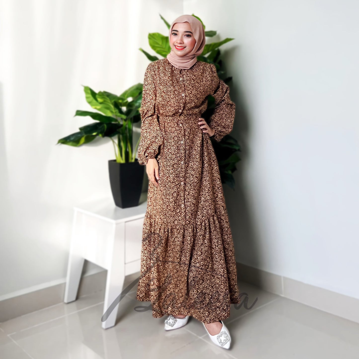 LALEESA DRESS AMINA LD251252 <BF Friendly Series> Dress Muslimah Dress Woman Jubah Muslimah Abaya