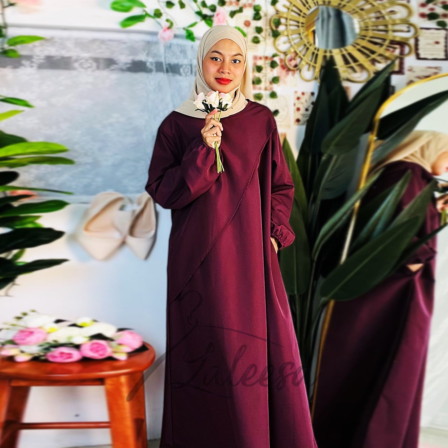 LALEESA DRESS ADEENA LD229239 Dress Muslimah Dress Woman Jubah Muslimah Jubah Abaya Dress Long Dress