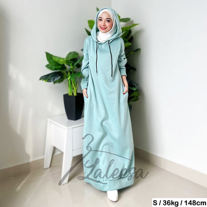 LALEESA DRESS HOODIE CLASSIC LD227527 <Long Hoodie Series> Dress Muslimah Dress Woman Jubah Abaya