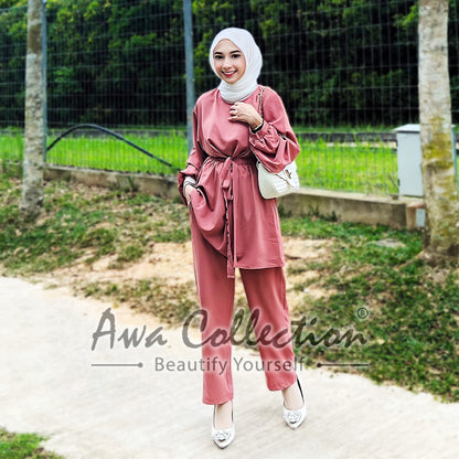 LALEESA Awa Collection (Blouse + Pants) SA704763 SET DUJANAH Blouse Muslimah Blouse Women Blouse Baju Raya 2024