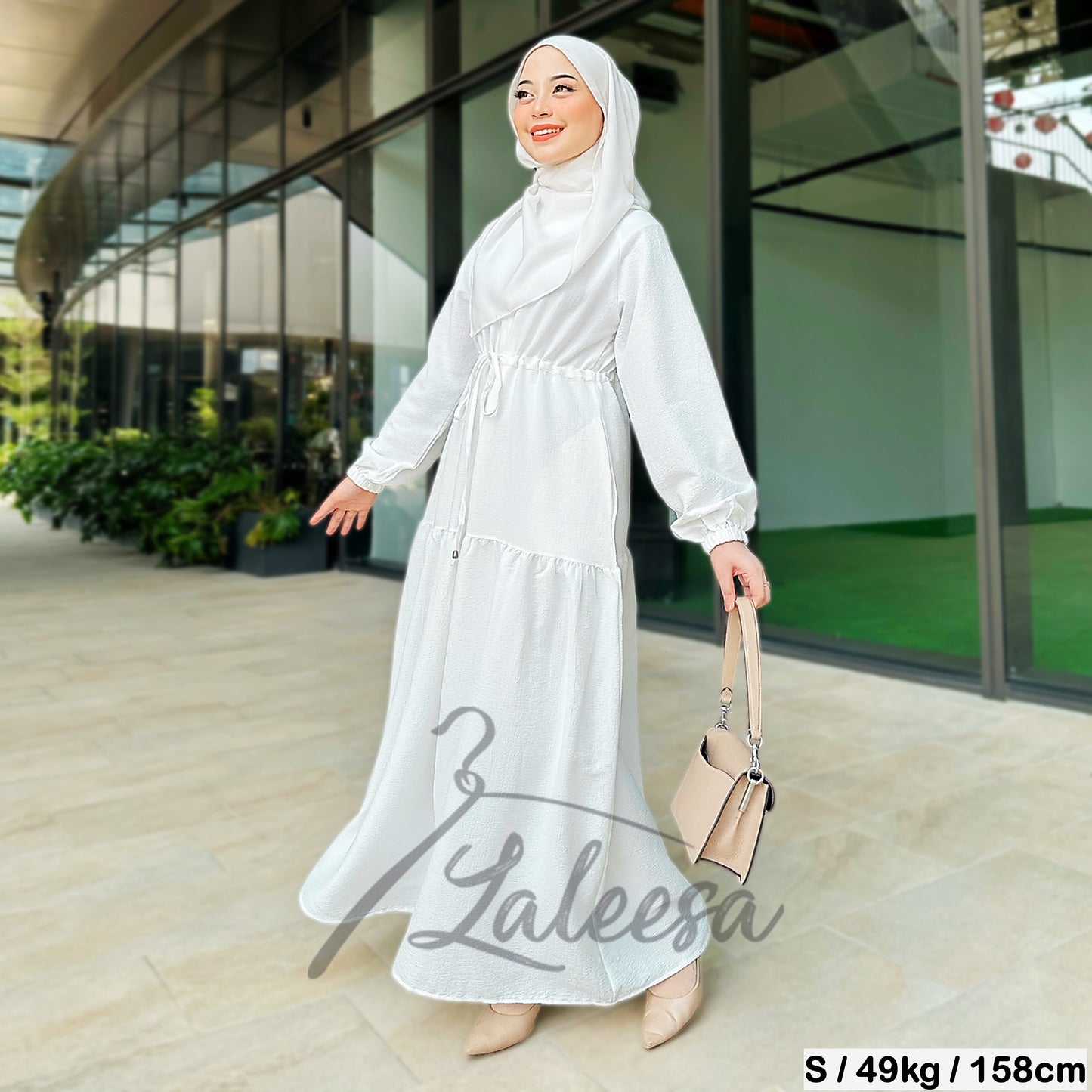 LALEESA DRESS DRAWSTRING LD294296 <BF Friendly Series> (Ironless) Dress Muslimah Dress Woman Jubah