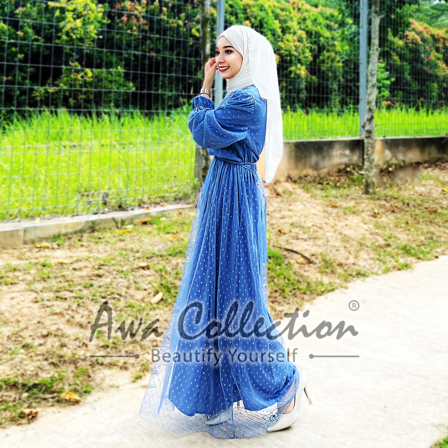 LALEESA Awa Collection DRESS JINA DA109181 Dress Muslimah Dress Woman Jubah Muslimah Abaya Dress