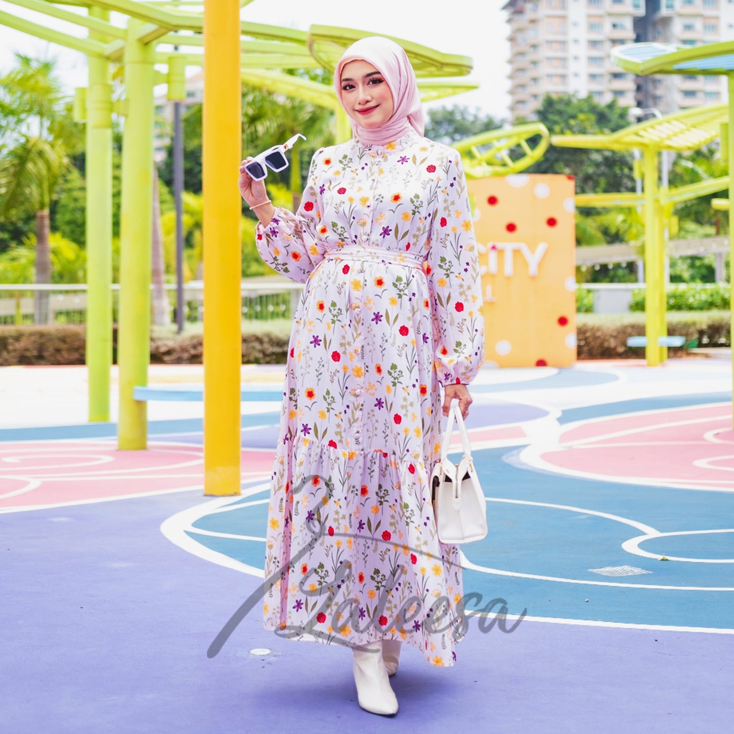 LALEESA DRESS CECILIA LD232181 <Korean Series> Dress Muslimah Dress Woman Jubah Muslimah Abaya Dress