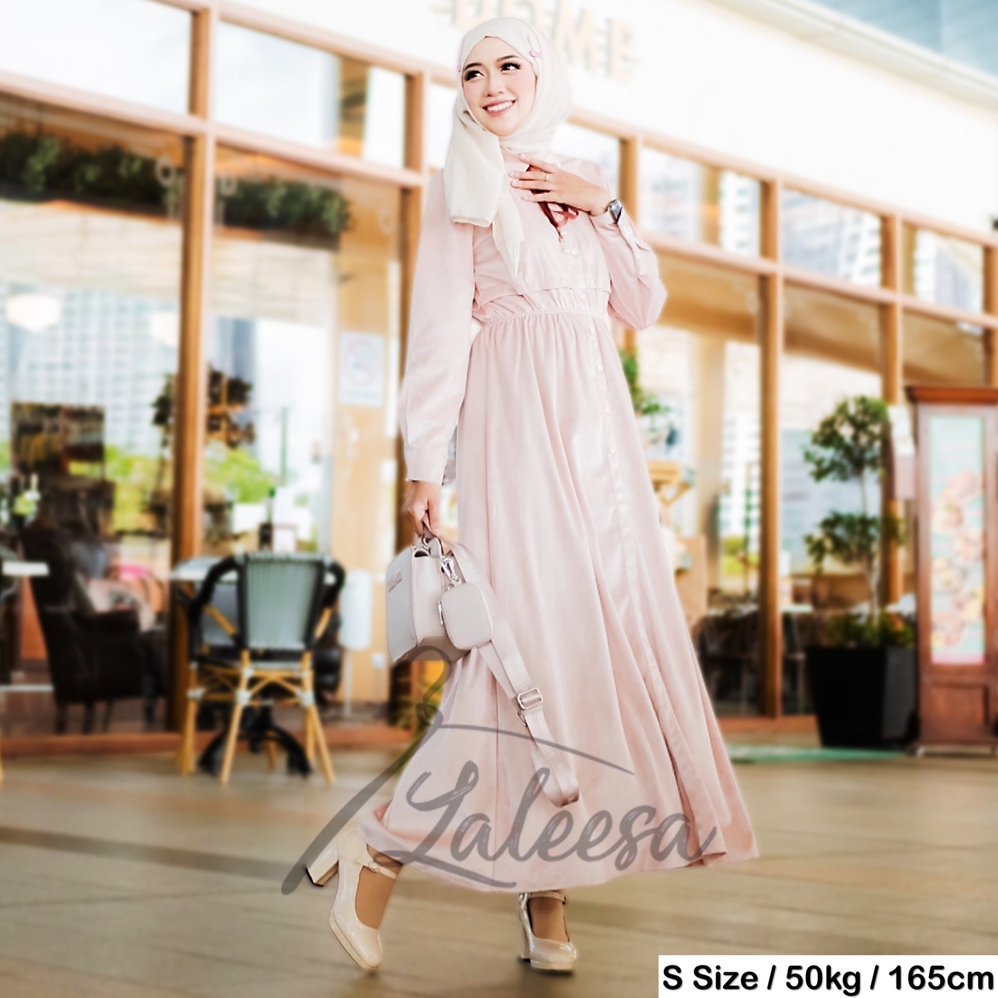 LALEESA DRESS WASILA LD211472 <Korean Series> Dress Muslimah Dress Woman Jubah Muslimah Abaya Dress