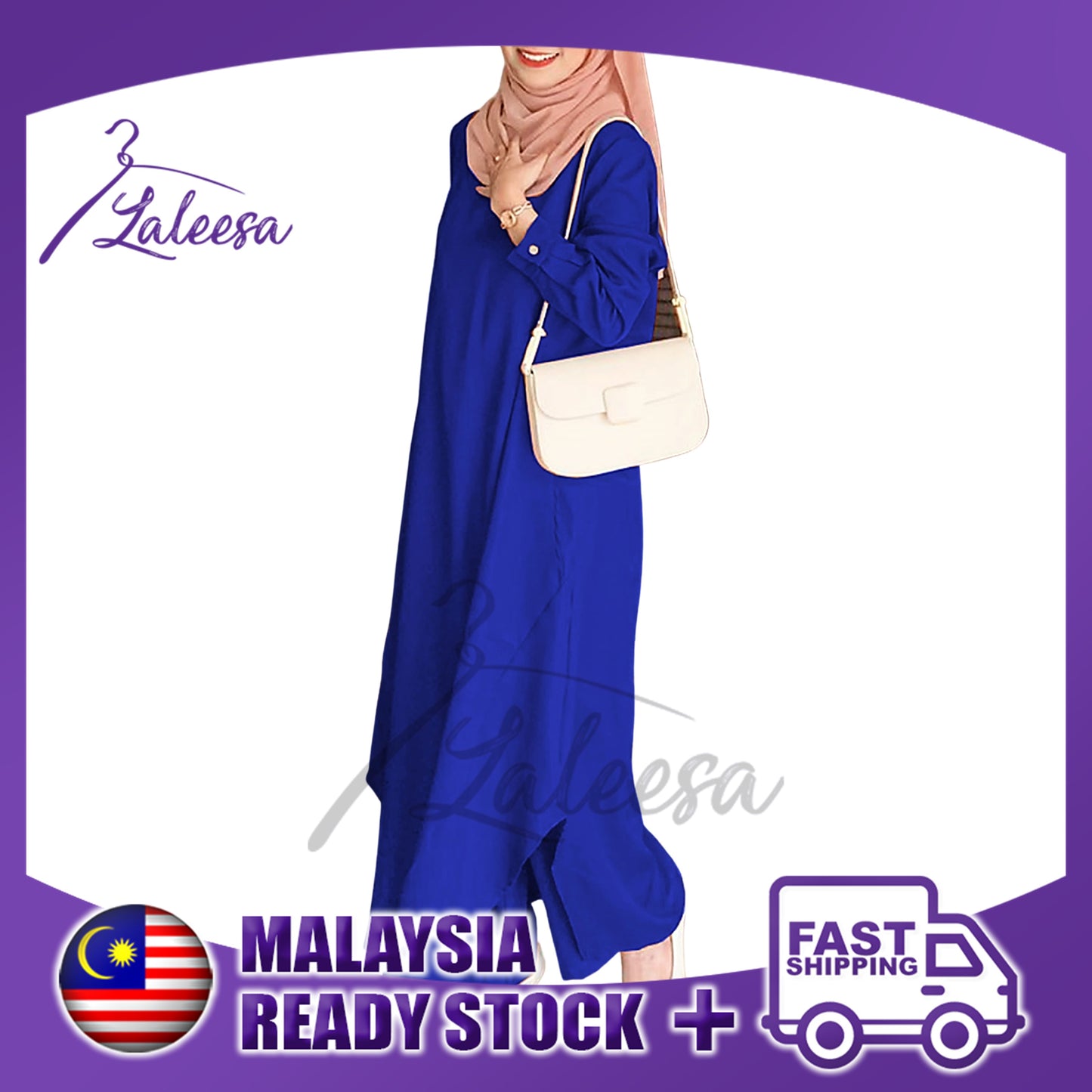 LALEESA (Blouse + Pants) SET FARHANA SW839839 Set Wear Blouse Muslimah Blouse Women Blouse Plus Size Baju Raya 2024