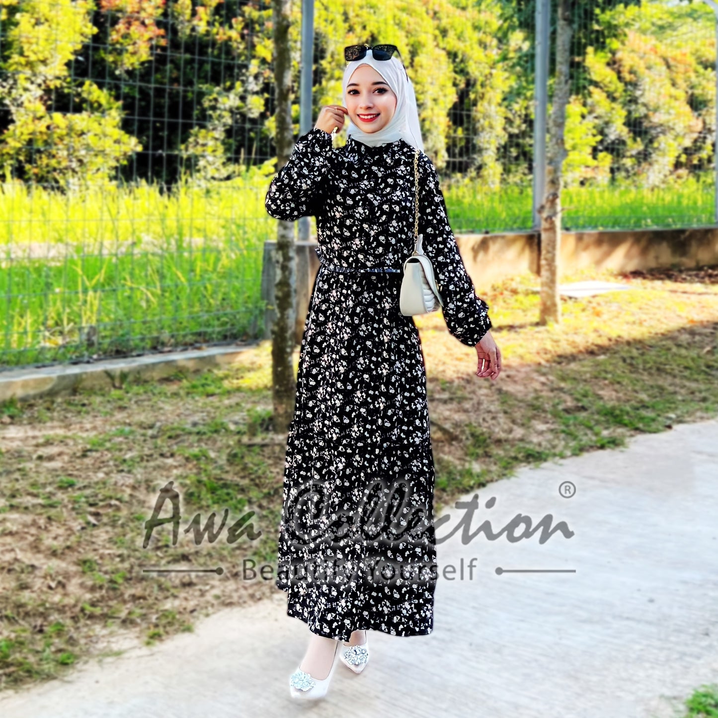 LALEESA Awa Collection DRESS AMIRA DA112112 Dress Muslimah Dress Woman Jubah Muslimah Abaya Dress