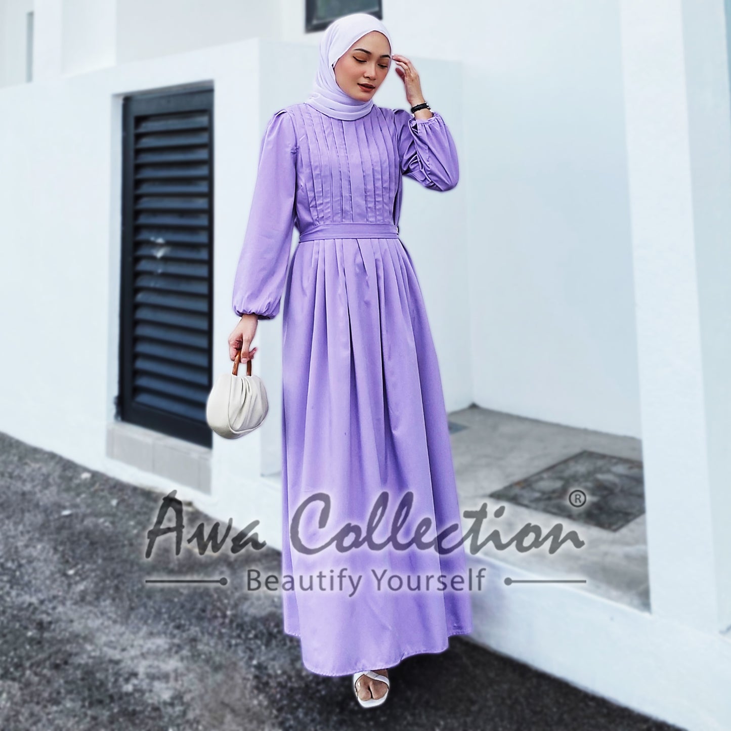 LALEESA Awa Collection DA127162 DRESS SAEEDA Dress Muslimah Dress Women Dress Baju Muslimah Baju Raya 2024