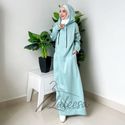 LALEESA DRESS HOODIE CLASSIC LD227527 <Long Hoodie Series> Dress Muslimah Dress Woman Jubah Abaya