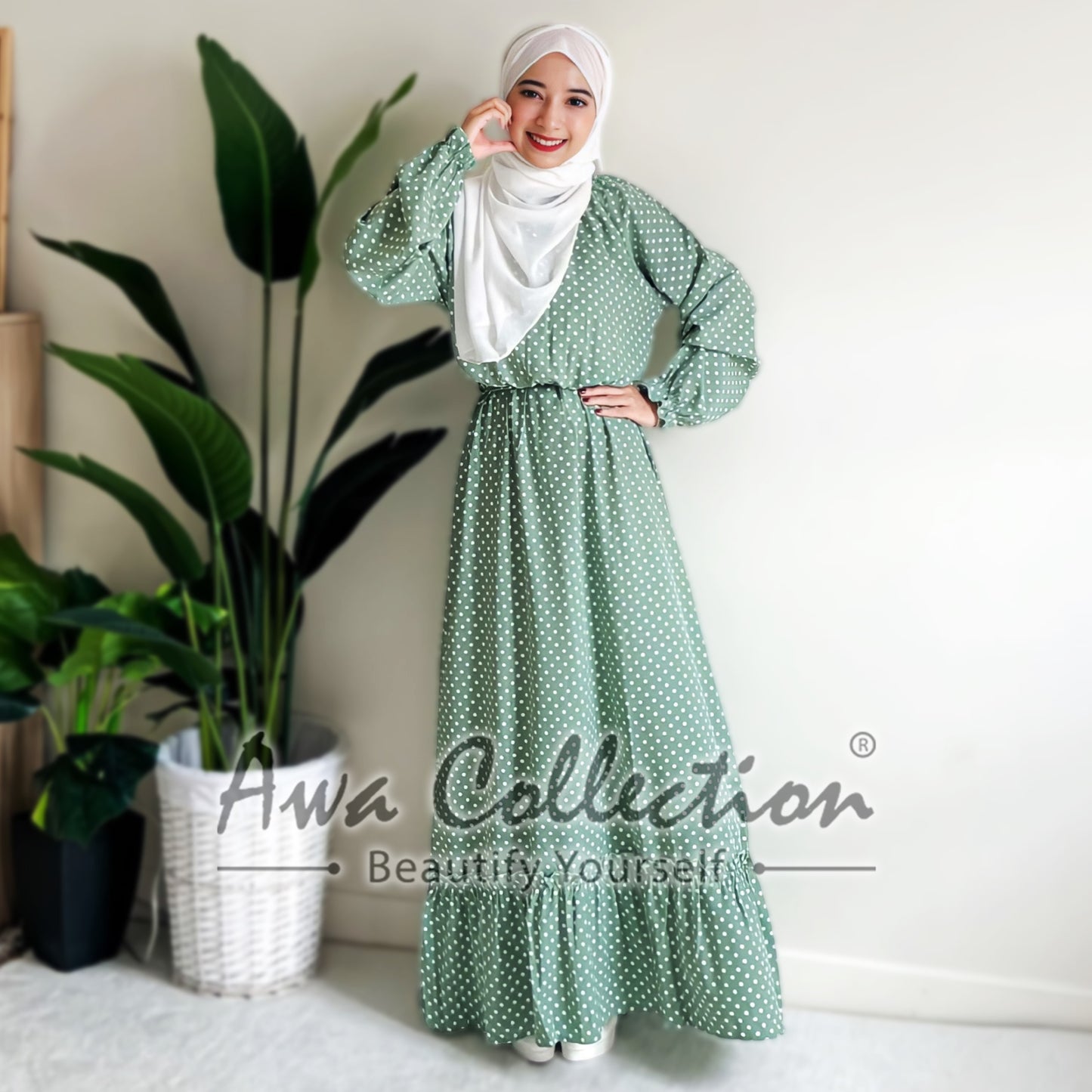 LALEESA Awa Collection DRESS QABILA DA102118 Dress Muslimah Dress Women Dress Jubah Muslimah Jubah Abaya Baju Raya 2024
