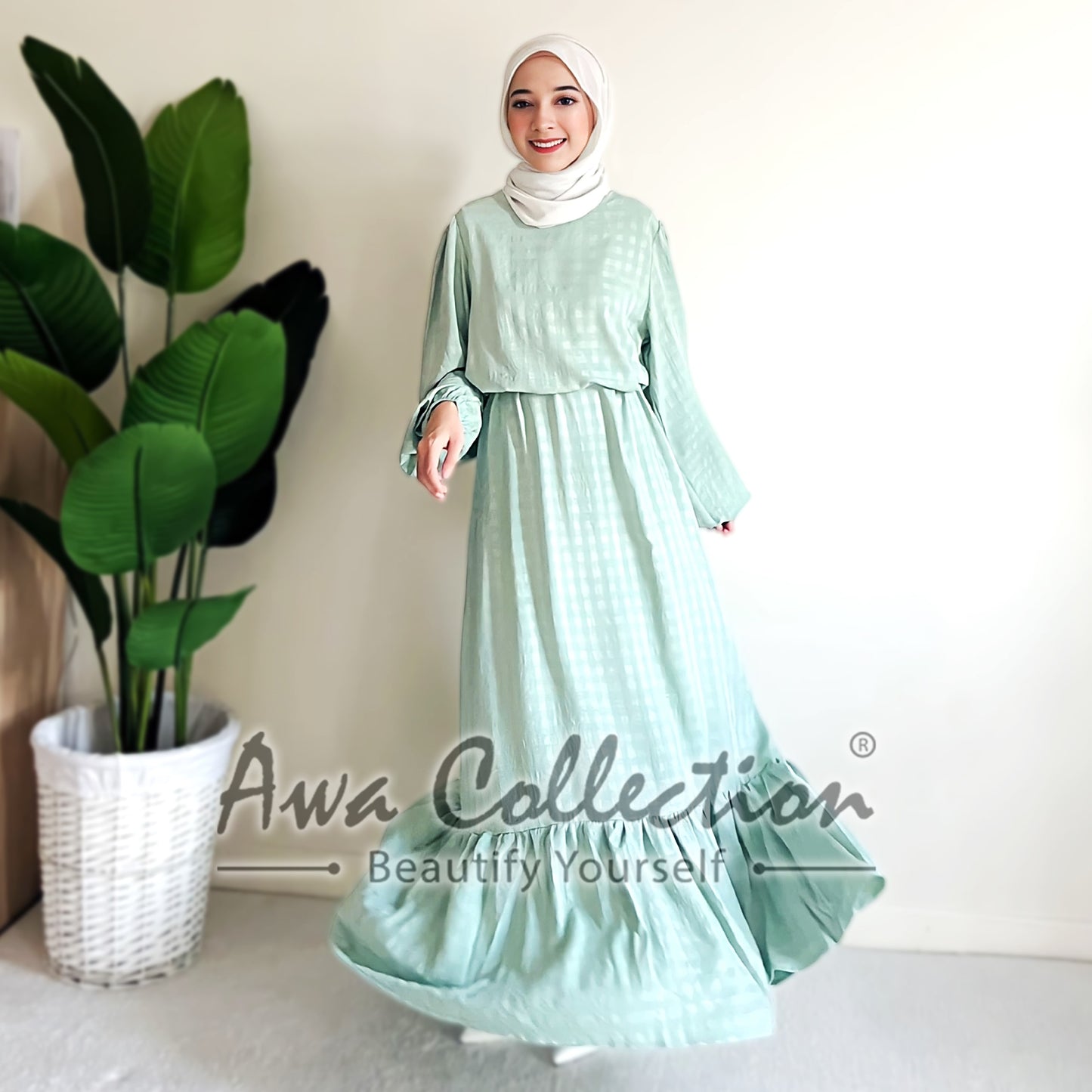 LALEESA Awa Collection DRESS FAHMIDA DA115145 <Ironless Series> (Ironless) Dress Muslimah Jubah