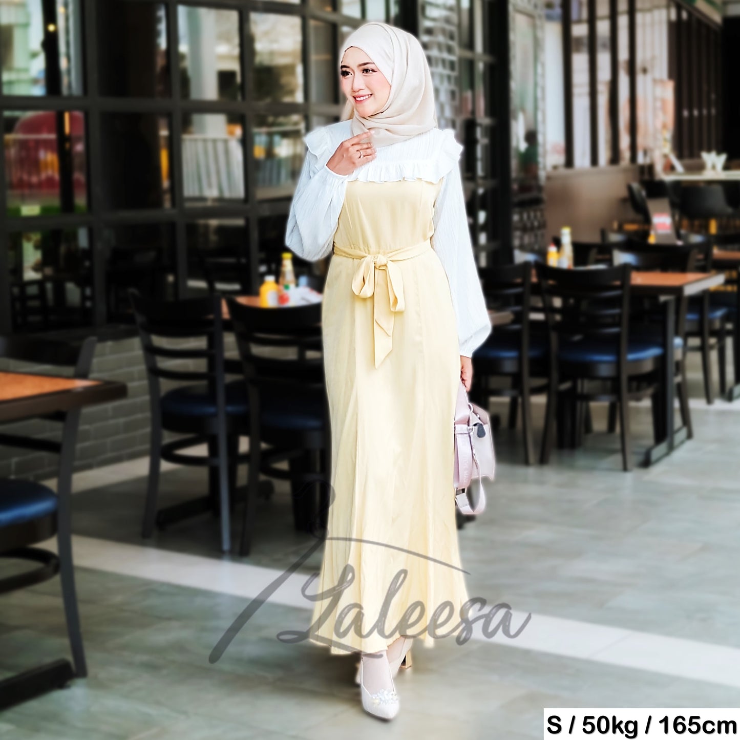 LALEESA DRESS VIOLET LD223191 <Korean Series> (Small Cutting) Dress Muslimah Dress Woman Jubah Abaya