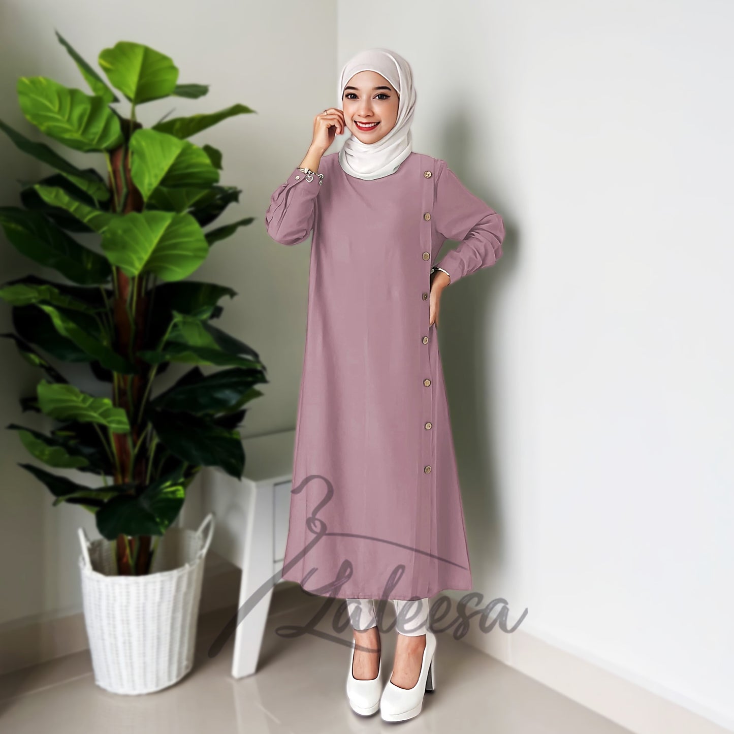 LALEESA TB424224 BLOUSE JUNNA Blouse Muslimah Blouse Women Blouse Baju Muslimah Baju Perempuan Plus Size Baju Raya 2024