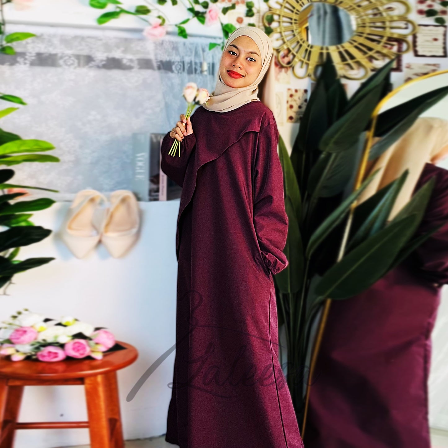 LALEESA DRESS ADEENA LD229239 Dress Muslimah Dress Woman Jubah Muslimah Jubah Abaya Dress Long Dress