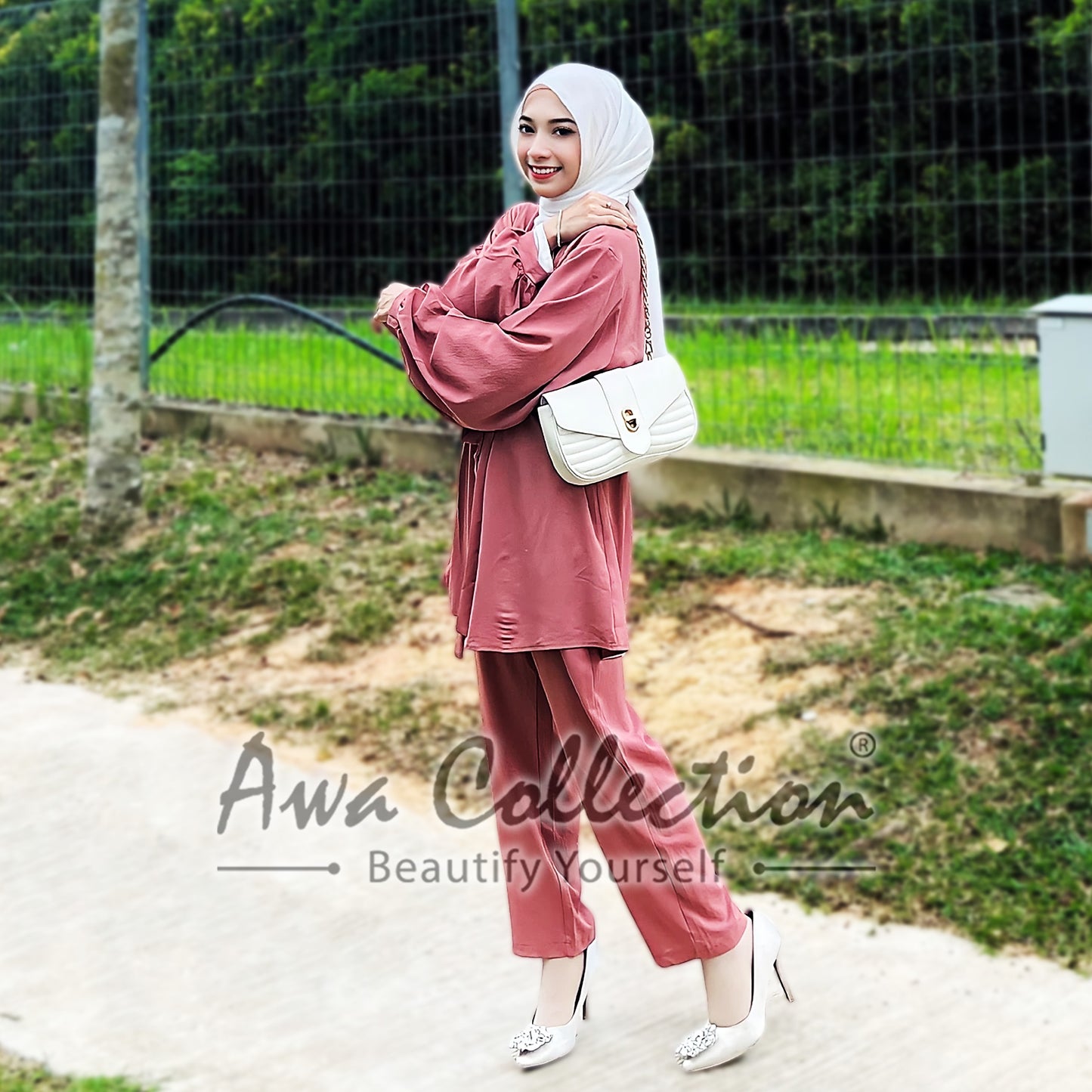 LALEESA Awa Collection (Blouse + Pants) SA704763 SET DUJANAH Blouse Muslimah Blouse Women Blouse Baju Raya 2024