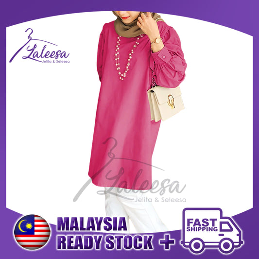 LALEESA TB445495 BLOUSE QANIAH Blouse Muslimah Blouse Women Blouse Baju Muslimah Baju Perempuan Plus Size Baju Raya 2024