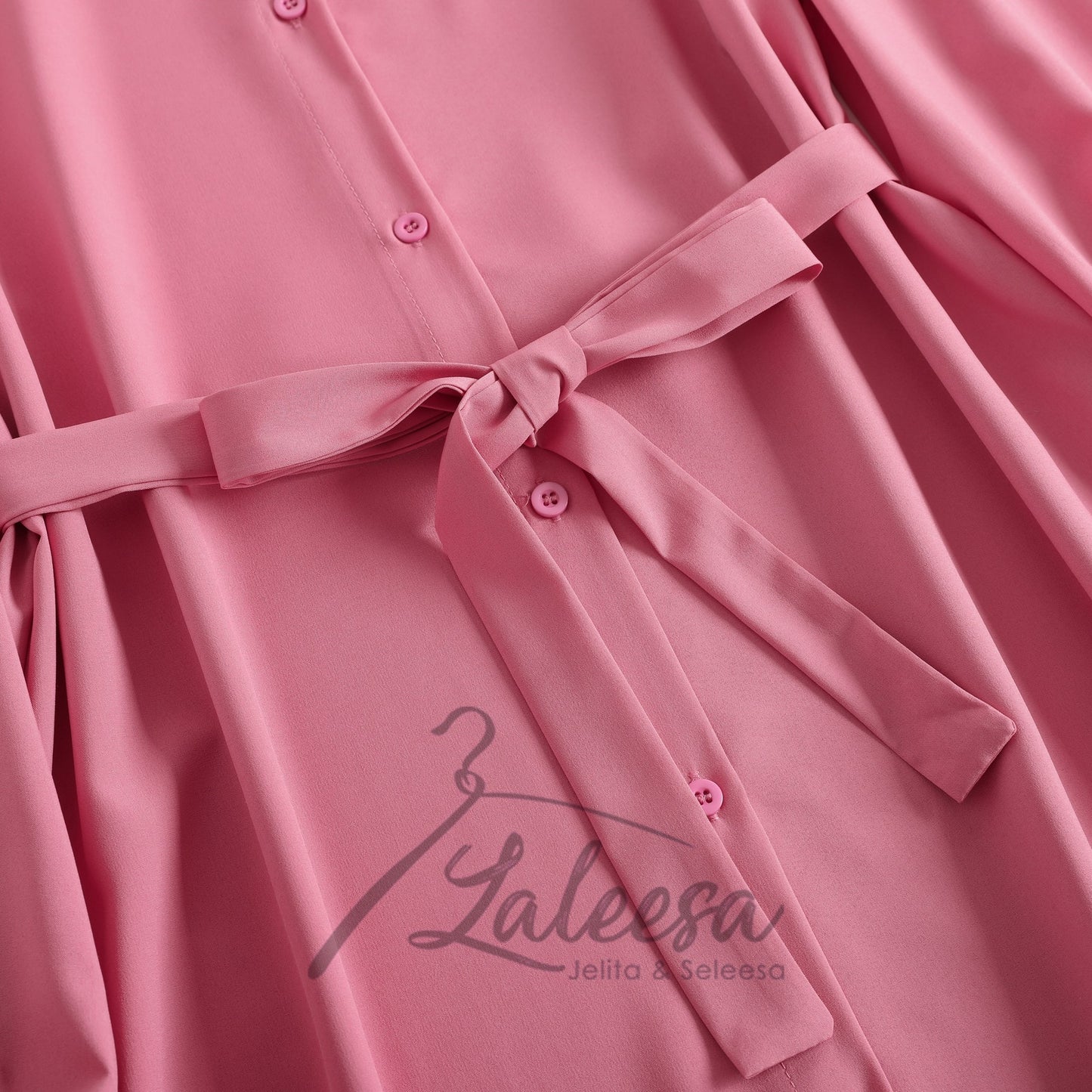 LALEESA DRESS FAKHIRA LD270208 <BF Friendly Series> Full Button Belted Dress Muslimah Dress Women Dress Jubah Abaya