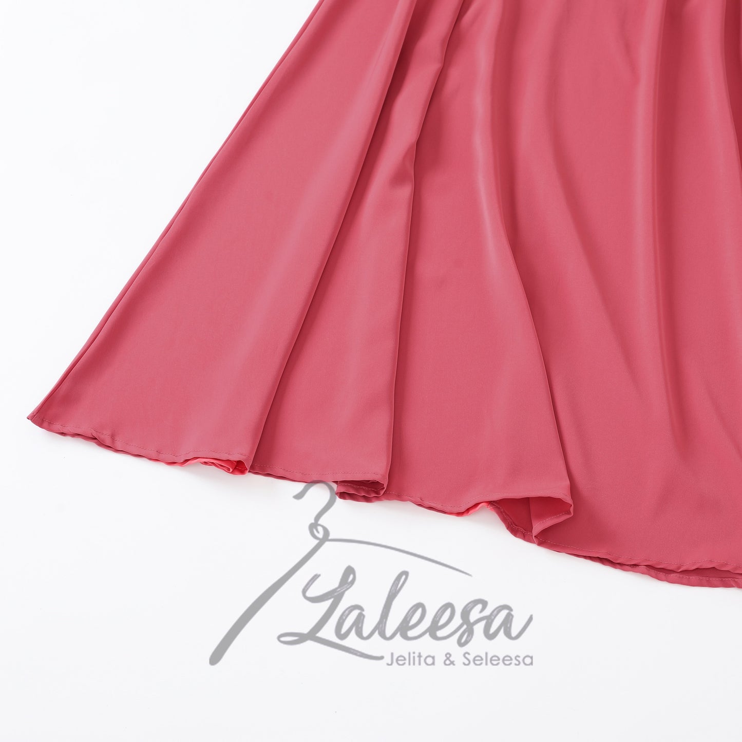 LALEESA DRESS DIYA LD269297 <BF Friendly Series> Plain Color Front Zipper Belted Long Dress Plus Size Baju Raya 2024