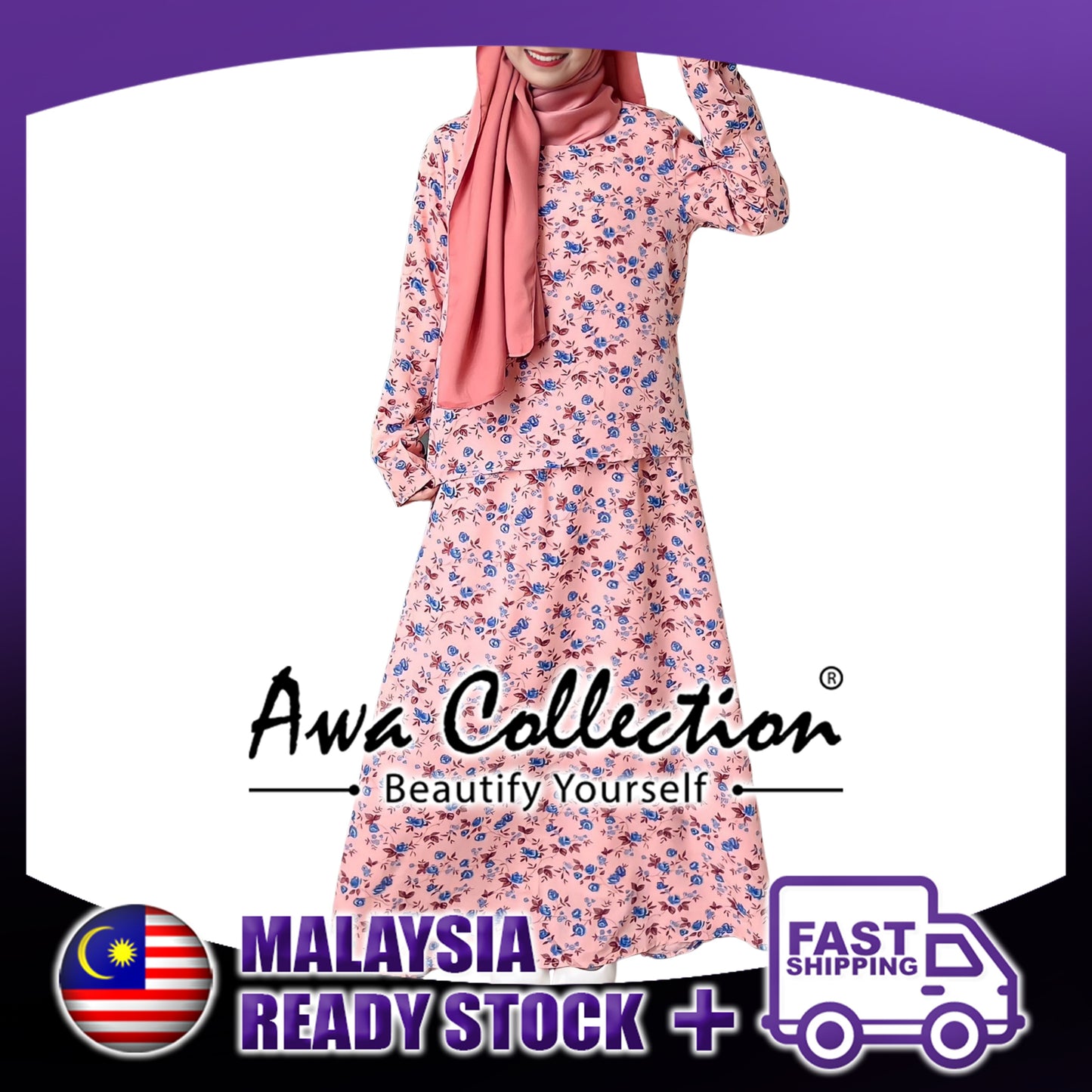 LALEESA Awa Collection (Blouse + Skirt) SA702781 SET NADIA Set Wear Blouse Muslimah Blouse Women Blouse Baju Raya 2024