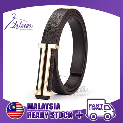 LALEESA Women H Logo Belt For Women Belt Woman Leather Belt Tali Pinggang Perempuan Tali Pinggang Wanita