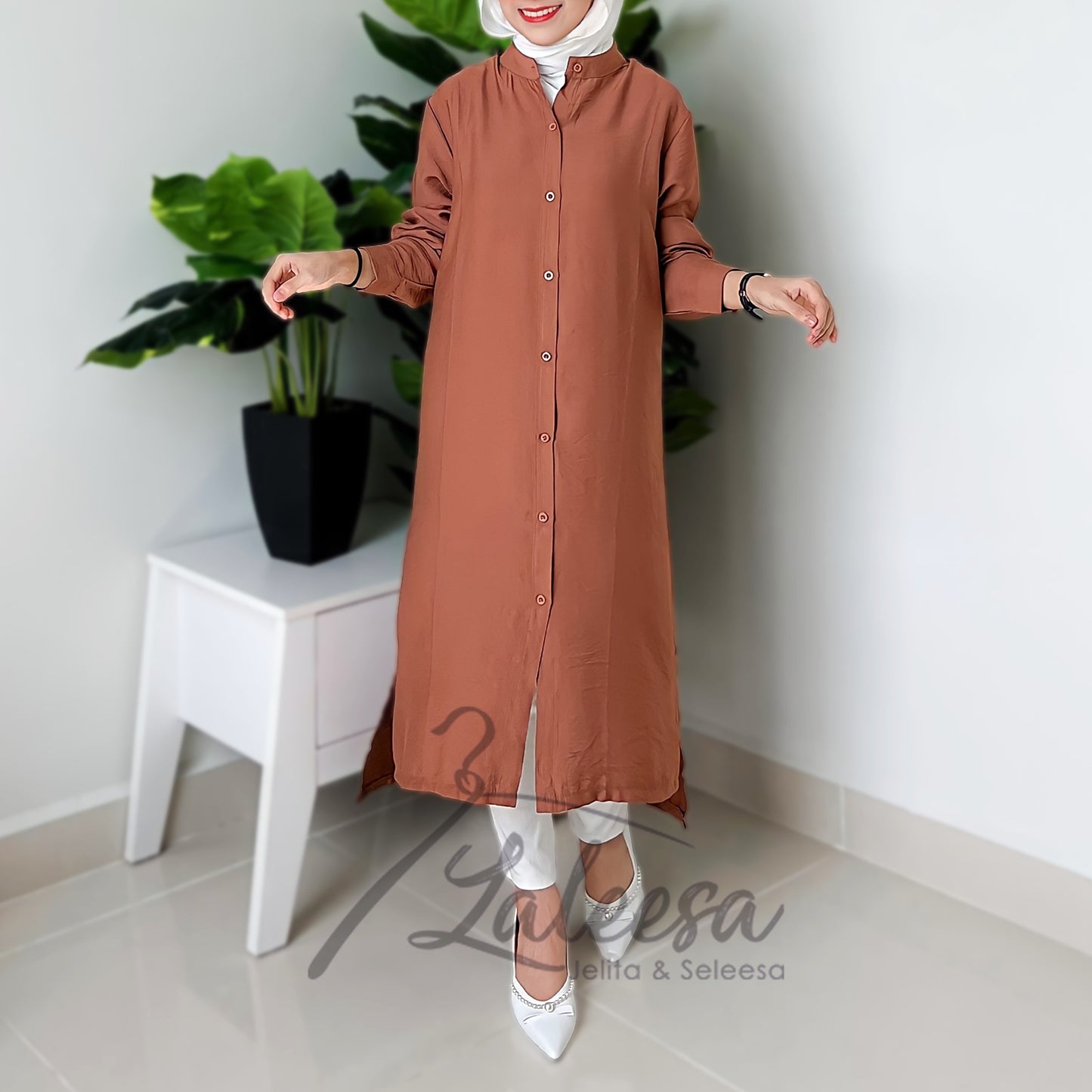 LALEESA BLOUSE LAYLA TB426426 <BF Friendly Series> Long Blouse Muslimah Blouse Women Blouse Plus Size Baju Raya 2024