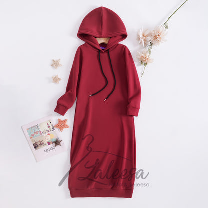 LALEESA DRESS (KIDS) HOODIE CLASSIC LK228528 <Long Hoodie Series> Long Hoodie Dress Muslimah Dress Kids Baju Raya 2024