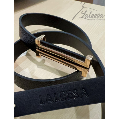 LALEESA Women H Logo Belt For Women Belt Woman Leather Belt Tali Pinggang Perempuan Tali Pinggang Wanita