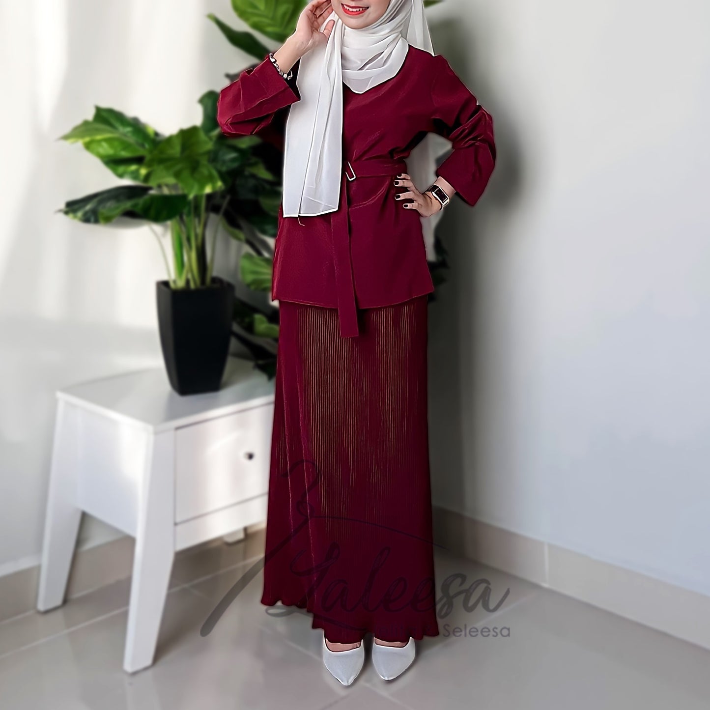 LALEESA (Blouse + Skirt) SET IZZA SW850867 Set Wear Blouse Muslimah Blouse Women Blouse Baju Perempuan Baju Raya 2023