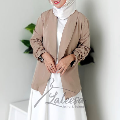 LALEESA TB446473 BLAZER JAMIA Cardigan Blouse Muslimah Blouse Women Blouse Baju Perempuan Plus Size Baju Raya 2024