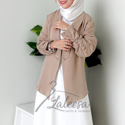 LALEESA TB446473 BLAZER JAMIA Cardigan Blouse Muslimah Blouse Women Blouse Baju Perempuan Plus Size Baju Raya 2024