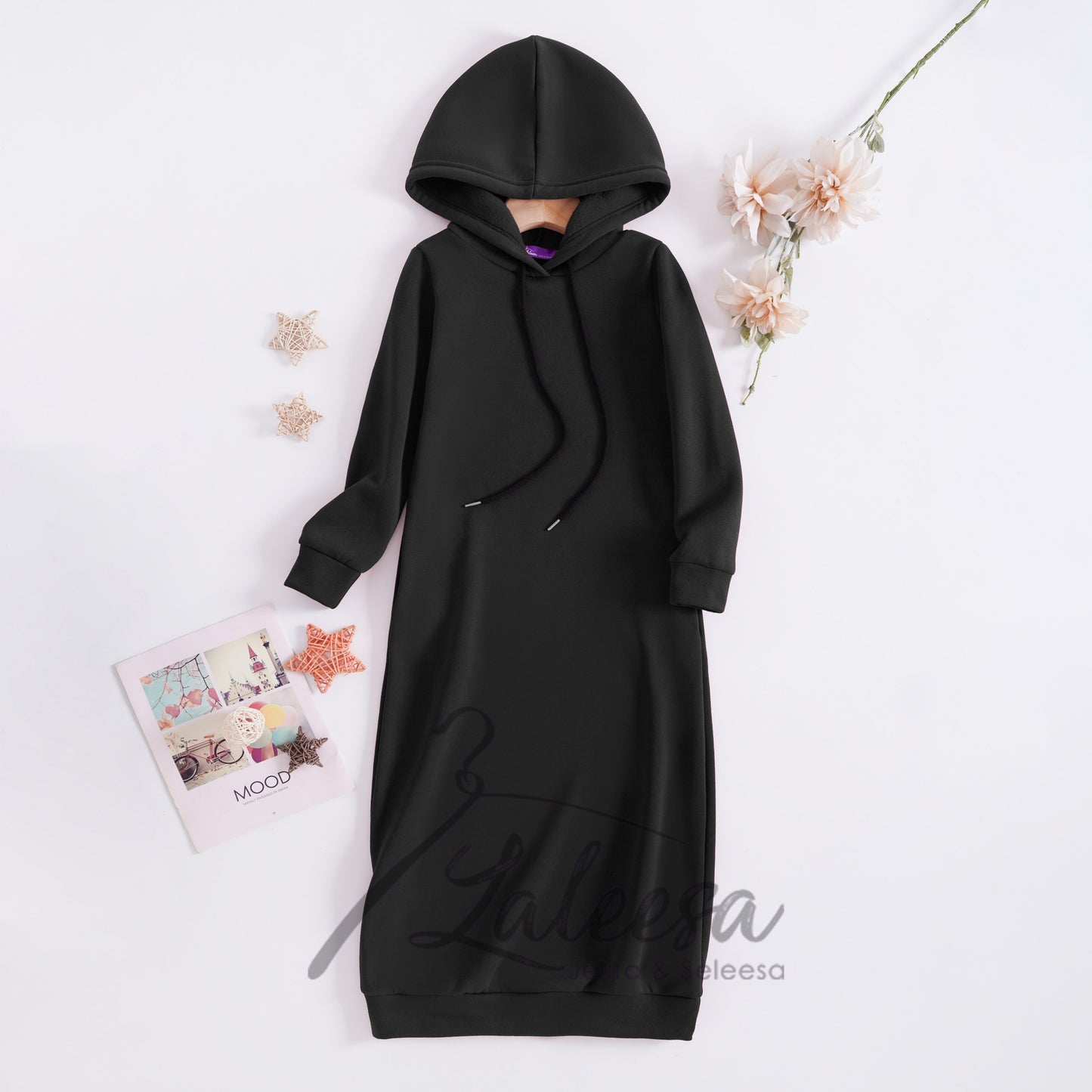 LALEESA DRESS (KIDS) HOODIE CLASSIC LK228528 <Long Hoodie Series> Long Hoodie Dress Muslimah Dress Kids Baju Raya 2024