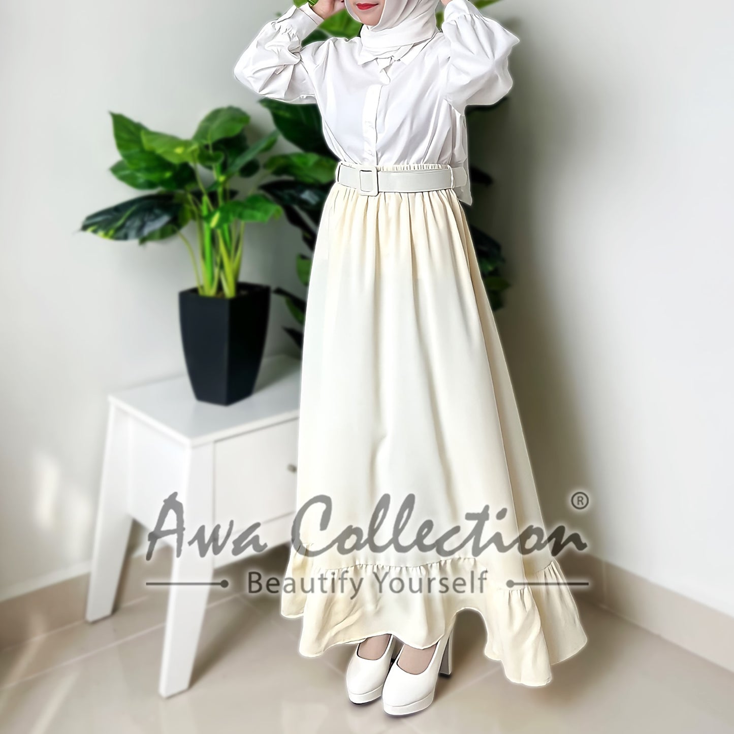 LALEESA Awa Collection BA501501 SKIRT LINA Skirt Muslimah Skirt Labuh Skirt Pencil Skirt Kembang Baju Raya 2023