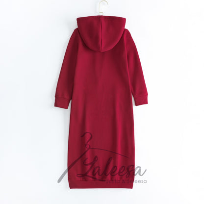 LALEESA DRESS (KIDS) HOODIE CLASSIC LK228528 <Long Hoodie Series> Long Hoodie Dress Muslimah Dress Kids Baju Raya 2024