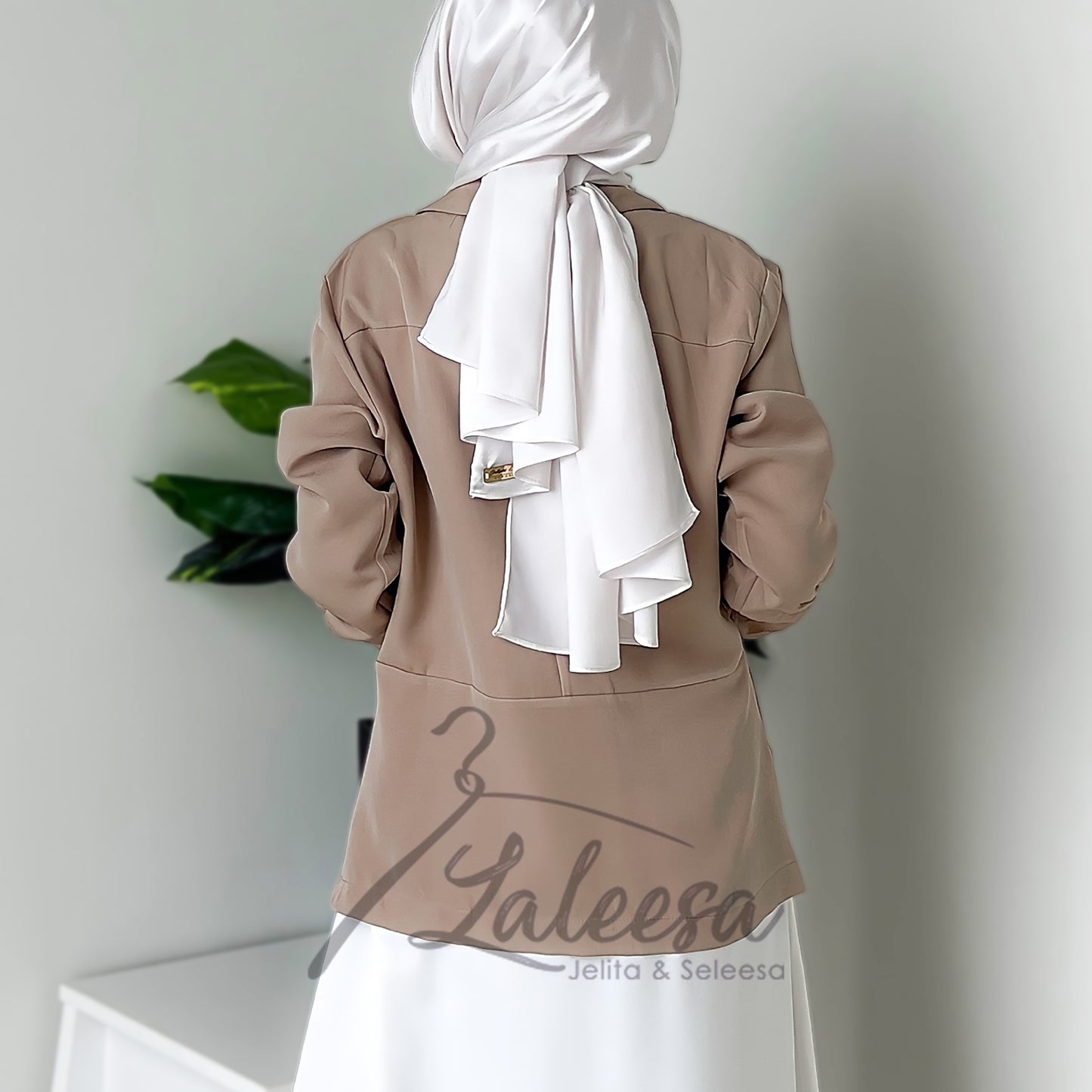 LALEESA TB446473 BLAZER JAMIA Cardigan Blouse Muslimah Blouse Women Blouse Baju Perempuan Plus Size Baju Raya 2024