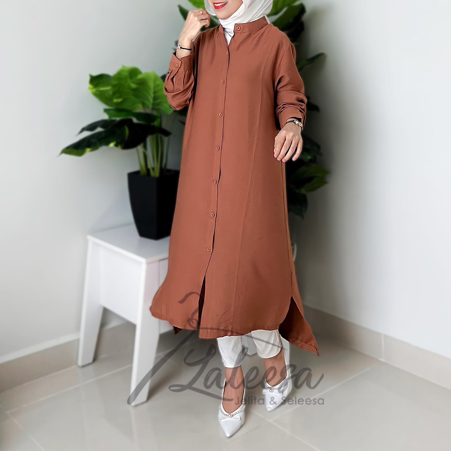 LALEESA BLOUSE LAYLA TB426426 <BF Friendly Series> Long Blouse Muslimah Blouse Women Blouse Plus Size Baju Raya 2024