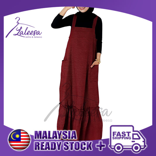 LALEESA LD243237 DRESS ZAINA Plaid Square Dress Muslimah Dress Women Dress Abaya Muslimah Jubah Baju Muslimah Wanita