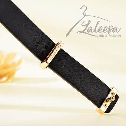 LALEESA Women H Logo Belt For Women Belt Woman Leather Belt Tali Pinggang Perempuan Tali Pinggang Wanita