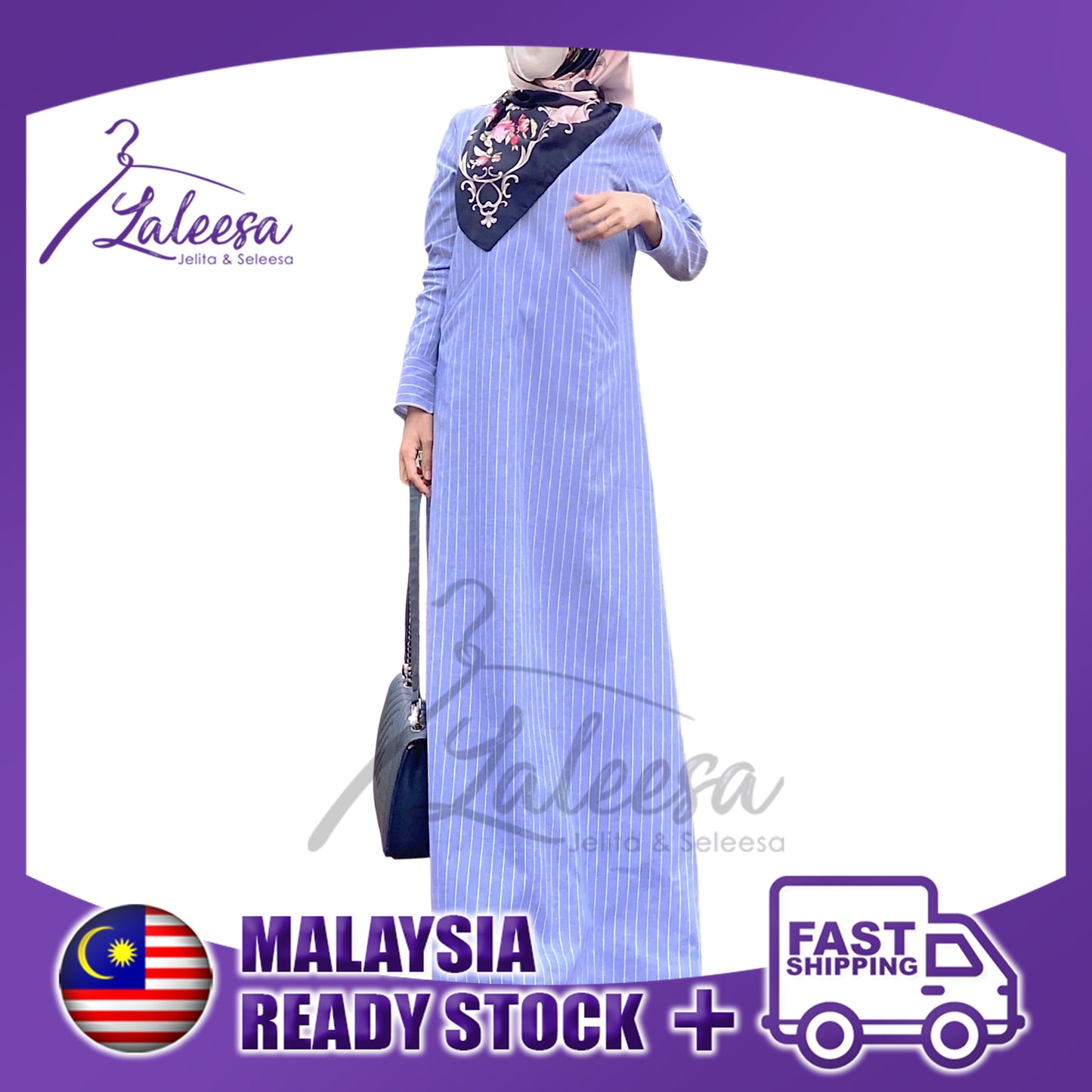 LALEESA LD220954 DRESS SAFIA Long Dress Muslimah Dress Women Dress Jubah Muslimah Jubah Abaya Baju Raya 2024