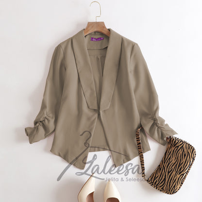 LALEESA TB446473 BLAZER JAMIA Cardigan Blouse Muslimah Blouse Women Blouse Baju Perempuan Plus Size Baju Raya 2024