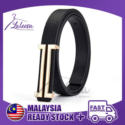 LALEESA Women H Logo Belt For Women Belt Woman Leather Belt Tali Pinggang Perempuan Tali Pinggang Wanita